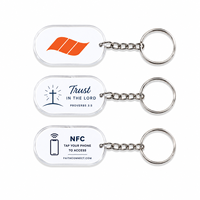 Llavero NFC de epoxi de 13.56MHz con UID de 7 bytes, etiqueta inteligente para compartir URL, redes sociales y negocios digitales.