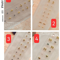 Cristal Oreille Graines Auriculaire Point Autocollant Oreille Acupuncture Point Thérapie Earseeds