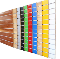 T&G Slatwall-Panel mit Schlitz MDF 15mm 17mm 18mm Melamin Modern E1 Holzfaser Innenraum-Lamellenwand