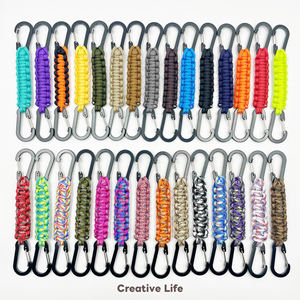 Porte-clés en paracorde avec mousqueton, anneau en D, cordon de suspension, <span class=keywords><strong>crochet</strong></span> pour poussette, pour bouteille d'eau, clés, sacs à dos, hommes, femmes - Product Image 2