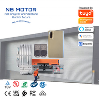 NB Motor 220V Diseño moderno Puerta de garaje Caja de control de persiana enrollable Receptor con 2 controles remotos para hoteles 433MHz
