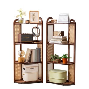 <b>Corner</b> Shelf 5 Tier Wooden <b>Storage</b> Rack Space Saving Bookcase For Bedroom Living Room - Product Image 3