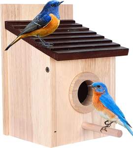 Ahşap kuş evleri ile açık havada için kutup ispinoz Hanging Cardinals asılı Birdhouses gümrükleme bahçe ülke evler - Product Image 2