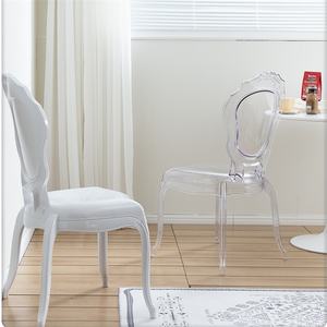 Silla de Comedor Estilo Boda con Reposabrazos de Acrílico Transparente, Diseño Moderno, Silla Queen, Silla Romana para el Hogar y el Ocio - Product Image 2