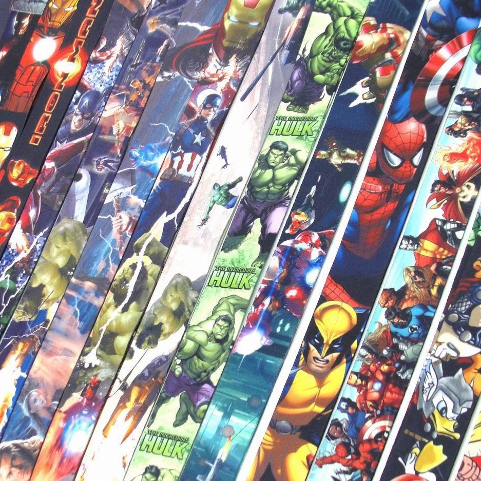 Newest Cool Marvel Iron Bat Spider Man Lanyards Anti-Lost Neck Strap Phone Case Card Holder Lanyard Satin for Children Gifts Image 2