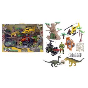 Ensemble de figurines de dinosaures du jurassique, véhicule de sauvetage, jouets, simulation, jeu - Product Image 3