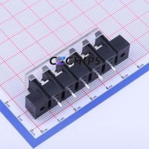 KF38CM-8.25-5P Barrier Terminal Block Through hole Component (THT),P=8.25mm Connector With Cover Plate 8.25mm 1x5P Straight Pin - Product Image 2