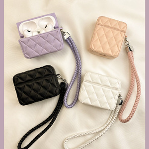เคสหนังลายข้าวหลามตัดสไตล์ Ins เป็นมิตรกับสิ่งแวดล้อม ป้องกันแรงกระแทก พร้อมสายคล้องถัก ป้องกันรอยขีดข่วน - Product Image 6