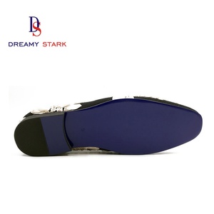 Chaussures Oxford de mariage pour hommes, fabriquées à la main en Italie, en tissu à motif spécial, de haute qualité, vintage, luxueuses, confortables, en cuir véritable - Product Image 2
