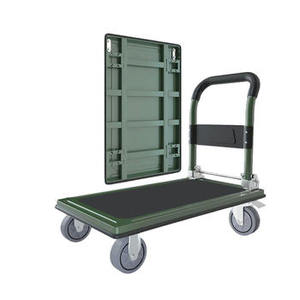 Chariot à plateforme pliable en acier industriel à quatre roues en gros, capacité de charge de 500 kg, OEM, excellentes performances, chariot à main - Product Image 5