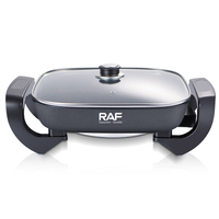 RAF R.5479 Marmite Électrique Carrée 1200W 6L avec Revêtement Facile à Nettoyer, Conception de Poêle Profonde et Cuisson Multifonctionnelle pour Utilisation en Cuisine