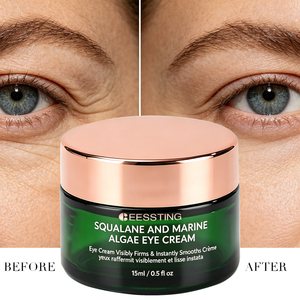 Crème pour les yeux de haute qualité pour éliminer les rides et les ridules, raffermissante, hydratante, à base de squalane et d'algues marines - Product Image 2
