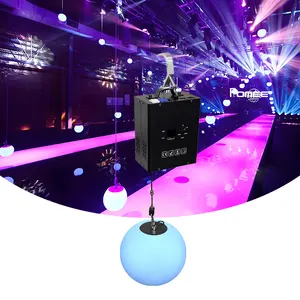 Dynamic Full Color RGBW 4in LED Winch Kinetic Light Ball Sphere Lifting System For Concert Event Wedding Show Stage