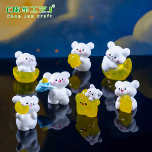 Chenjuns et mignon Space Star Moon Puppy Figurine, accessoires suspendus décoratifs bricolage, micro-paysage bureau Smal - Product Image 3