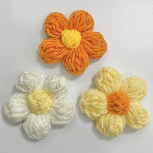 Nueva Flor Artificial Tejida a Mano de Ganchillo, Cabezal de Flor de Ganchillo de 7cm/10cm, Girasol para Regalo Festivo - Product Image 3