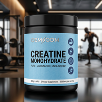 Poudre de créatine monohydrate pure OEM ODM pour la musculation, la force et les performances, poudre micronisée de haute pureté pour la prise de masse