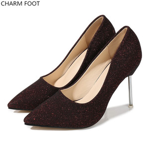 Del partito di modo delle signore <span class=keywords><strong>scarpe</strong></span> da tennis <span class=keywords><strong>con</strong></span> glitter a punta a spillo <span class=keywords><strong>scarpe</strong></span> <span class=keywords><strong>tacco</strong></span> <span class=keywords><strong>alto</strong></span> - Product Image 4