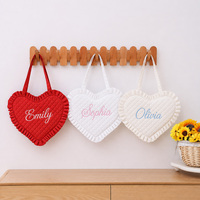Tas Tote Berbentuk Hati yang Lucu dengan Hiasan Ruffle, Tas Selempang Romantis untuk Wanita dan Remaja Putri, Cocok untuk Penggunaan Sehari-hari dan Hadiah