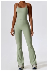 2025 nuevo estilo de las mujeres gimnasio Fitness Yoga conjuntos gran oferta manga larga Top pantalones de cintura alta Scrunch Butt ropa activa Sujetador deportivo - Product Image 6