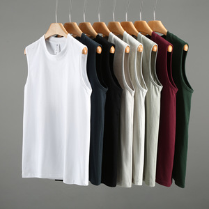 Débardeur <span class=keywords><strong>pas</strong></span> <span class=keywords><strong>cher</strong></span> 100% coton Street Wear Musculation sans manches Gym Design de logo personnalisé T-shirts pour hommes Débardeur pour hommes - Product Image 1