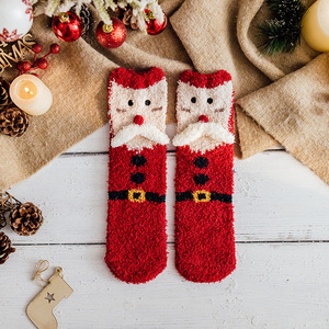 Calza di Natale in Velluto Corallo e Cotone, Spessa e Calda, con Cartoni Animati, Personalizzabile in Colore e Dimensioni - Product Image 6