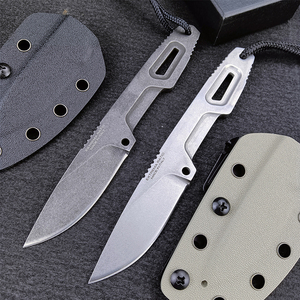 Couteau de camping multifonctionnel en acier D2, outil EDC de plein air à manche intégral, couteau de survie portable OEM pour la chasse et le bricolage - Product Image 1