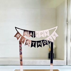 Honey And Sweetness Acrylic <b>Cake</b> Topper Happy Birthday Flag <b>Cake</b> <b>Decorations</b> Birthday Party <b>Supplies</b> 1.3MM Thickness - Product Image 4