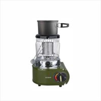 STARCAMP Chauffage et cuisinière au gaz butane portables pour le camping en plein air 2 en 1