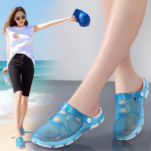 Zuecos de Plástico para Mujer, Punta Cerrada, Antideslizantes, Suela de EVA, Sandalias de Playa para Verano - Product Image 1