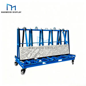 Vente en gros de chariots poussoirs en granit de type A intégrés double face personnalisés de haute qualité avec roues - Product Image 1