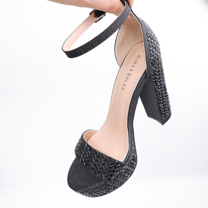 Sandales à talons hauts en cuir PU personnalisées, luxe pour femmes et dames, sandales plateforme de créateur pour femmes, été - Product Image 6