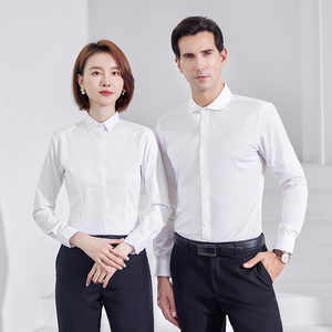 Tuta Professionale Khmer Senza Stiratura, Completo con Camicia Bianca a Maniche Lunghe per Uomini e Donne, Set per Impiegati Civili - Product Image 3