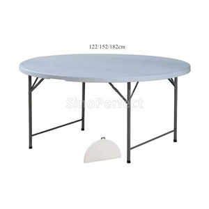 Tables pliantes rondes en plastique Sino Perfect, portables, économiques, pour 10 personnes, 200 cm, pour banquets, dîners, hôtels et mariages - Product Image 1
