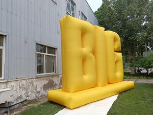 Tùy chỉnh màu vàng Inflatable chữ cho quảng cáo ngoài trời khổng lồ LED-Lit trang trí - Product Image 2