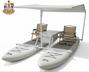 Plataforma Flotante <span class=keywords><strong>Inflable</strong></span> Tipo Catamarán, Doble <span class=keywords><strong>Tabla</strong></span> de SUP <span class=keywords><strong>con</strong></span> Toldo, Mesa y Asientos - Product Image 3