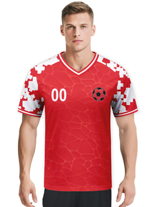 Uniforme <span class=keywords><strong>de</strong></span> Fútbol <span class=keywords><strong>de</strong></span> Alta Calidad 100% Poliéster con Cuello en V, Personalizable, Transpirable, <span class=keywords><strong>de</strong></span> Secado Rápido, con Impresión <span class=keywords><strong>de</strong></span> Nombre, Servicio OEM - Product Image 6