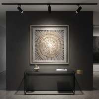 Décoration murale géométrique abstraite en 3D faite à la main, peinture artistique originale avec pulpe de papier texturée, décoration moderne pour la maison