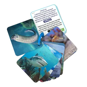 Best Seller Personalized Custom Lovely Animals 3D Lenticular Study Cards 3D Picture Card For Kids