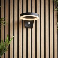 Lampes murales LED solaires à 360° orientables, étanches IP44, en aluminium moulé sous pression, avec détecteur de mouvement vers le bas, rechargeables et à intensité variable, pour la maison et le jardin