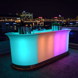 Barra de Bar Portátil con Iluminación LED, Moderna, para el Hogar, Gimnasio, Cafetería, Restaurante, Club Nocturno, Fiestas, Eventos, Alquiler de Muebles - Product Image 1