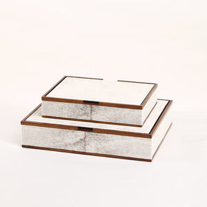 नया डिजाइन लक्जरी कस्टम लेबल थोक होटल आधुनिक कला सजावट घोड़े के बाल भंडारण बॉक्स घर सजावट सामान - Product Image 5