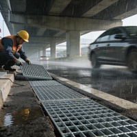 Grille en acier soudée de haute qualité et durable pour plateformes et systèmes de passerelles