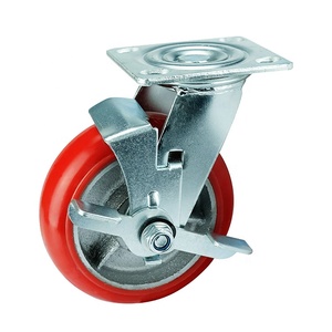 4 "5" 6 "<span class=keywords><strong>8</strong></span>" भारी ड्यूटी डाली लोहे के पु कैस्टर के साथ ट्रॉली पहियों को स्विस औद्योगिक अरंडी पहियों को <span class=keywords><strong>8</strong></span> इंच - Product Image 1