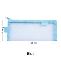 Pochette transparente en maille personnalisable pour stylos/crayons, grande capacité, pour étudiants