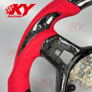 Volante Deportivo Personalizado de Fibra de Carbono y Gamuza Roja para Honda Civic, Accord, CRV de 11ª Generación (2021-2026) y Acura Integra - Product Image 2