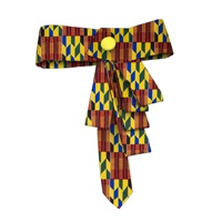 Col faux africain transfrontalier en polyester, style Dashiki, imprimé Ankara, décoratif, superposé, vintage, pour femme, en gros