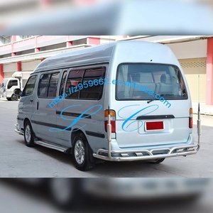 Tapa de maletero trasero, cubierta de puerta trasera, embellecedor de acento cromado para Hiace Van 1998-2004 Wagon, tira de iluminación de matrícula de puerta trasera negra - Product Image 3