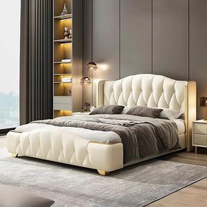 Set <span class=keywords><strong>Letto</strong></span> di Lusso Moderno in Legno di Quercia di Alta Qualità con Struttura Imbottita Regolabile e Contenitore, Misure Queen e King - Product Image 3