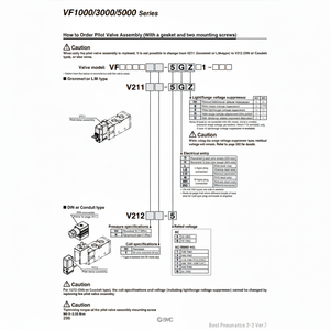 Produit de vannes de commande d'assemblage de vanne pilote V212-4 pneumatique SMC - Product Image 1