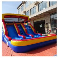 Toboggan aquatique gonflable à double voie pour enfants et adultes Piscine pour fête humide ou sèche Location